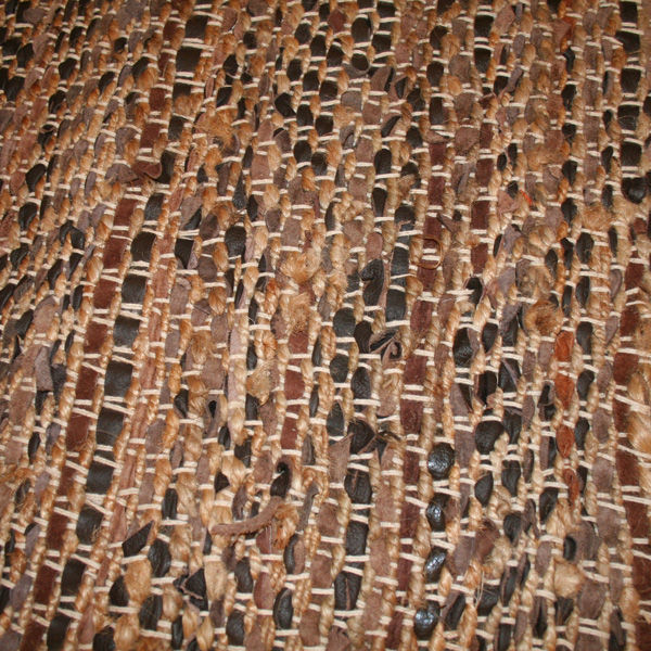 Uttermost 71001-9 - Tobais Rescued Leather and Natural Hemp Rug - 9 ft. x 12 ft. Image
