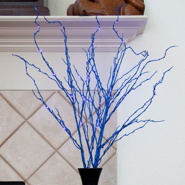 (48) LED - 3 Blue Stem Twig Lights Image