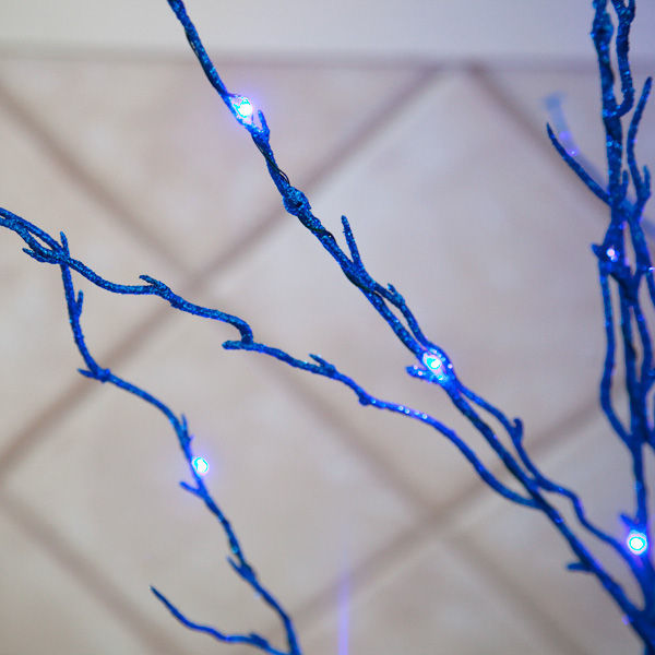 (48) LED - 3 Blue Stem Twig Lights Image