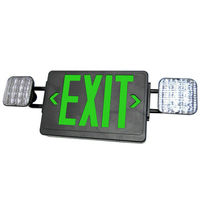 LED Exit Sign - LED Lamp Heads - Green Letters - 2 Watt - Single or Double Face - 90 Min. Battery Backup - 120/277 Volt - Exitronix GVLED-U-BL-EL90