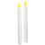 (2 Pack) - 10.75 in. ht. - 1 in. dia. - WHITE - LED Flameless Wax Taper Candles Thumbnail
