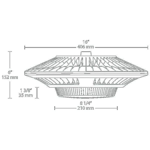 LED Garage Pendant Light - 3644 Lumens - 52 Watt - 175W Equal Image