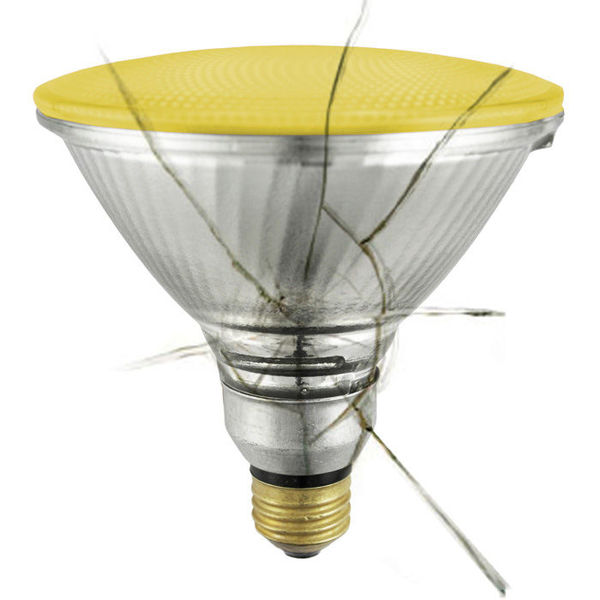 Shatter Resistant - 85 Watt - PAR38 - Flood - Yellow Image