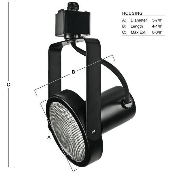Nora NTH107B/L - Gimbal Ring Track Fixture - Black Image