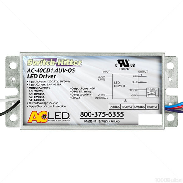 LED Driver - Dimmable - 29 Volt - 20-40 Watts - 700-1400mA Output Current Image