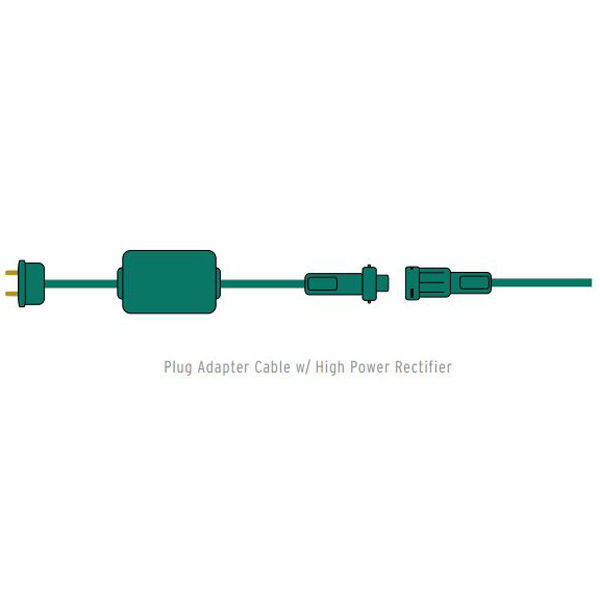 3 ft. Coupling Extension Cord - For 120 Volt LED Light Strings - Green Wire