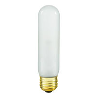 60 Watt - Frost - Incandescent T10 Light Bulb - Medium Brass Base - 130 Volt - Bulbrite 704060