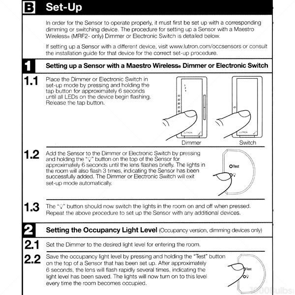 Lutron LRF2OHLBPWH Hallway Occupancy Sensor