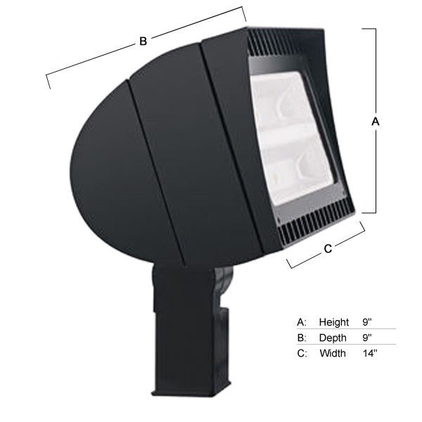 RAB FXLED150SF - 150 Watt - LED - High Output Flood Light Fixture - Slipfitter Mount Image