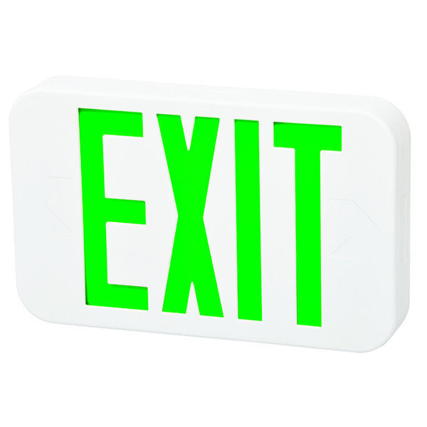 LED Exit Sign - Green Letters Image