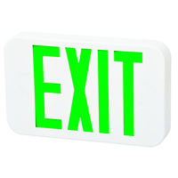 LED Exit Sign - Green Letters - Single or Double Face - 90 Min. Battery Backup - 120/277 Volt - Fulham FHEX20-WG-EM