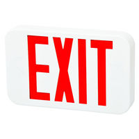 LED Exit Sign - Red Letters - Single or Double Face - 90 Min. Battery Backup - 120/277 Volt - Fulham FHEX20-WR-EM