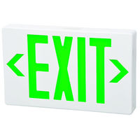LED Exit Sign - Green Letters - Single or Double Face - 90 Min. Battery Backup - 120/277 Volt - Fulham FHEX21-WG-EM