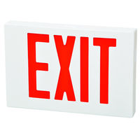 LED Exit Sign - Red Letters - Single or Double Face - 90 Min. Battery Backup - 120/277 Volt - Fulham FHEX21-WR-EM