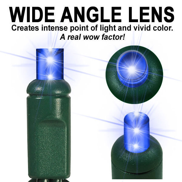 17 ft. String Lights - (50) Wide Angle LED's - BLUE Image