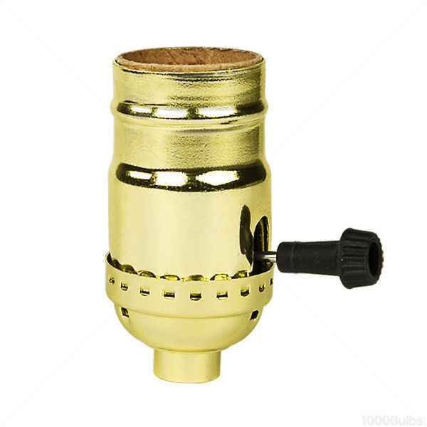 3 Way (2 Circuit) Turn Knob Socket - Polished Brass Finish Image
