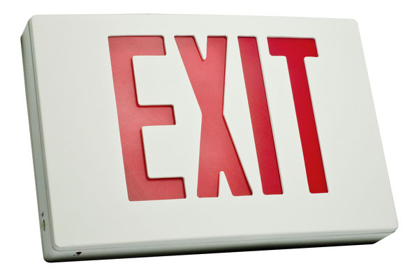LED Exit Sign - Die Cast Aluminum - Red Letters Image