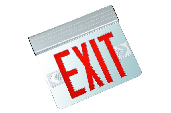 LED Exit Sign - Edge-Lit - Red Letters Image