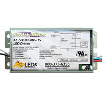 LED Driver - Operates 25-50 Watts - 25-36V Output - 700-1400mA Output Current with Switch Option - Dimmable - 120-277V Input -  Works With Constant Current Products Only