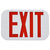 LED Exit Sign - White Thermoplastic - Red Letters Thumbnail