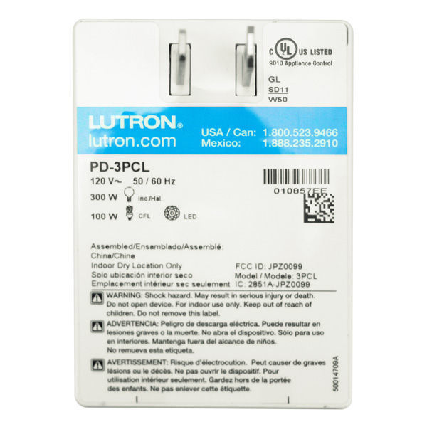 Lutron Caseta P-PKG1P-WH - Plug-In Dimmer and Pico Remote Image