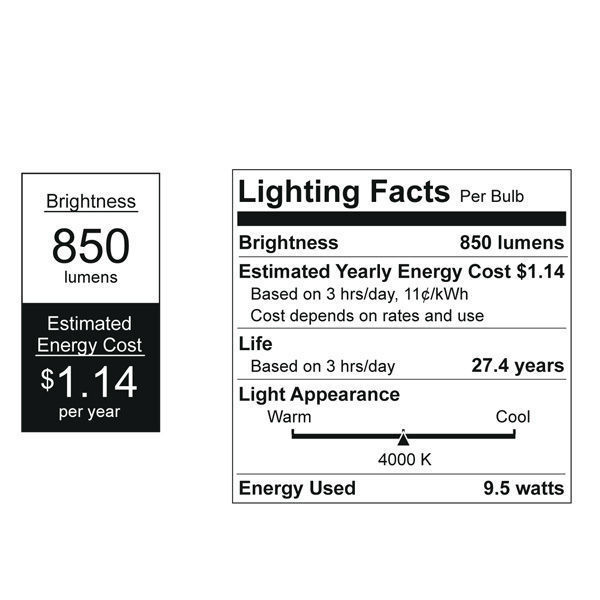 Dimmable LED - 9.5 Watt - A19 - 60 Watt Equal Image
