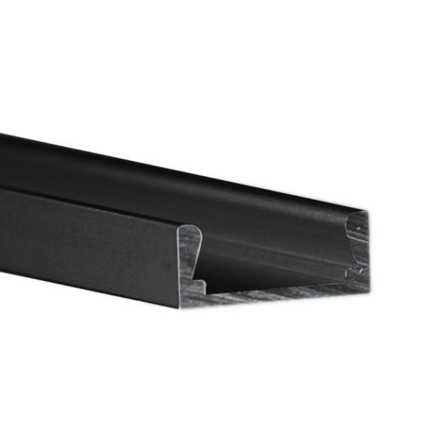 3.28 ft. Black Anodized Aluminum Micro-ALU Channel Image
