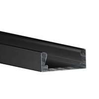 3.28 ft. Black Anodized Aluminum Micro-ALU Channel - For LED Tape Light and Strip Light - Klus B1888K7
