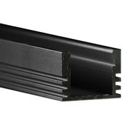 6.56 ft. Black Anodized Aluminum PDS4-ALU Channel - For LED Tape Light and Strip Light - Klus B1718K7L