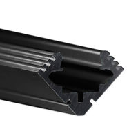 3.28 ft. Black Anodized Aluminum 45-ALU Channel - For LED Tape Light and Strip Light - Klus B4023K7