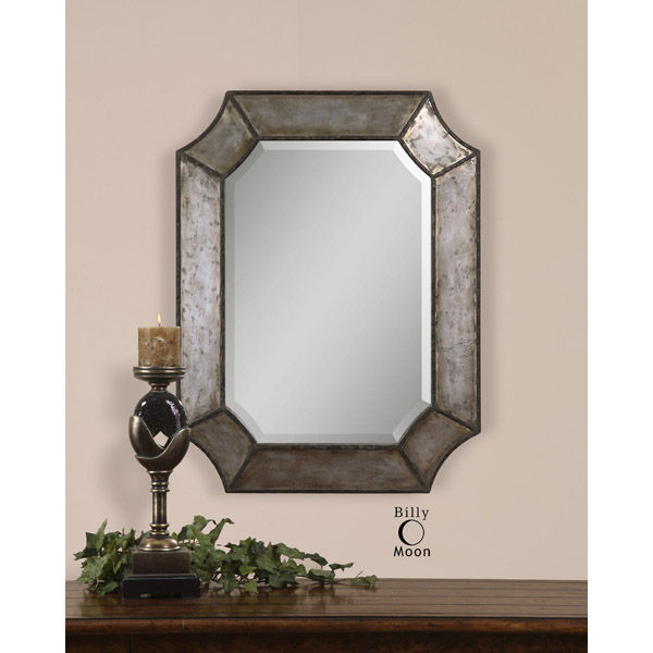 Uttermost 13628 B - Hammered Aluminum Octagon Wall Mirror Image