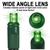 LED Christmas String Lights - 24 ft. - (70) Wide Angle Green LED's - 4 in. Bulb Spacing - Green Wire Thumbnail