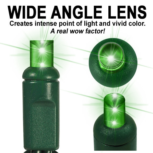 24 ft. String Lights - (70) Wide Angle LEDs - 4 in. Spacing - GREEN Image