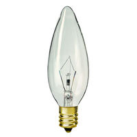 5 Watt - Clear - Straight Tip - Incandescent Chandelier Bulb - Candelabra Base - 130 Volt - PLT 300021