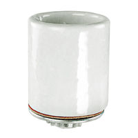 Medium Base Socket - Keyless - White Porcelain - 1/4 IPS - 660 Watt Maximum - 250 Volt Maximum - Grounded - Satco 80-1318