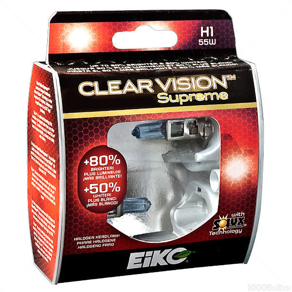 (2 Pack) - H1 Headlight - ClearVision Supreme - 55 Watt - 4100K - T3.5 Image