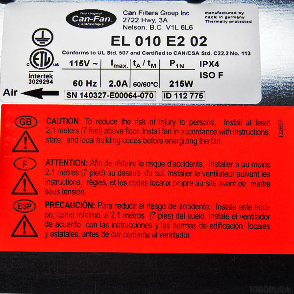 Max-Fan 340430 - In-Line Fan - 10 in. Image