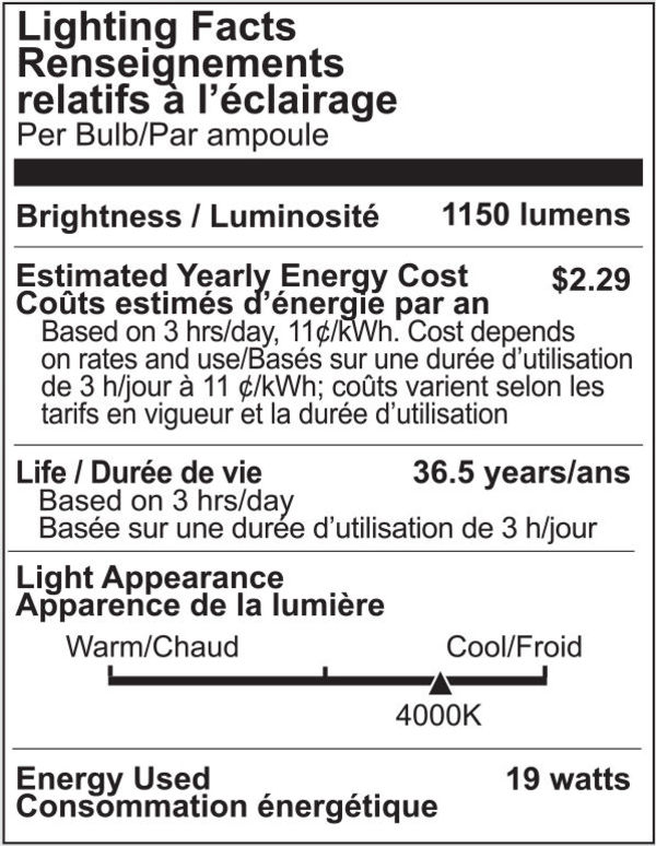 Lighting Science LS38120WENWFL120 - Dimmable LED - 19 Watt - PAR38 Image