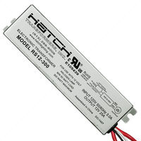 12V Electronic Low Voltage Transformer - Min/Max Wattage 50-300W - Input Voltage 120V - For Use with Halogen Lamps - Side Leads - Hatch RS12-300