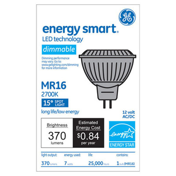 GE 66130 - 7 Watt - LED - MR16 - 35 Watt Equal Image