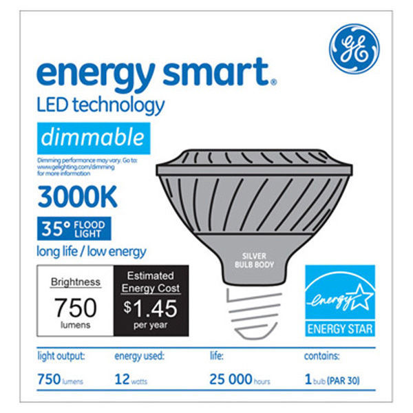 GE 65136 - Dimmable LED - 12 Watt - PAR30 - Short Neck Image