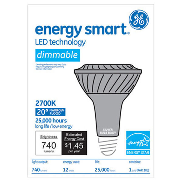GE 65141 - Dimmable LED - 12 Watt - PAR30 - Long Neck Image