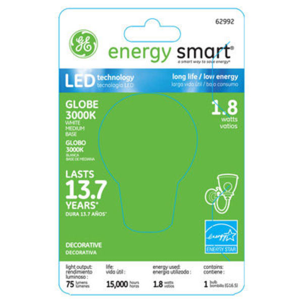 1.8 Watt - LED - G16.5 Globe Image