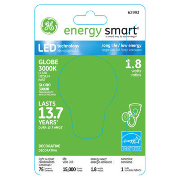 1.8 Watt - LED - G16.5 Globe Image