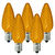 25 Pack - C7 - LED - Amber-Yellow - Faceted Finish Thumbnail