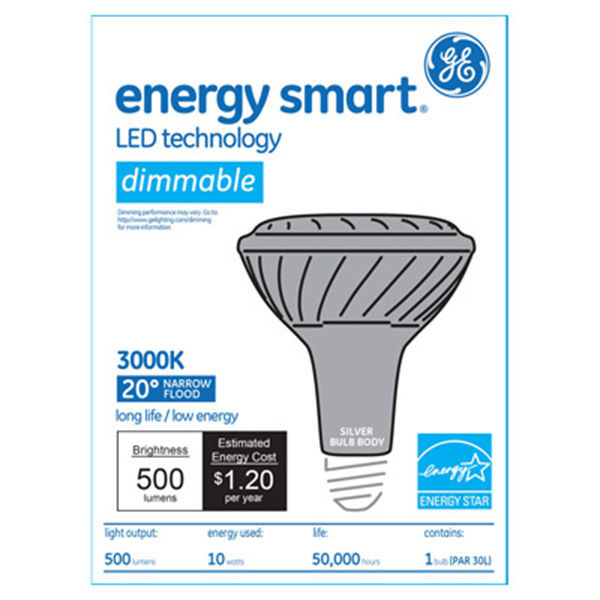 GE 61924 - Dimmable LED - 10 Watt - PAR30 - Long Neck Image
