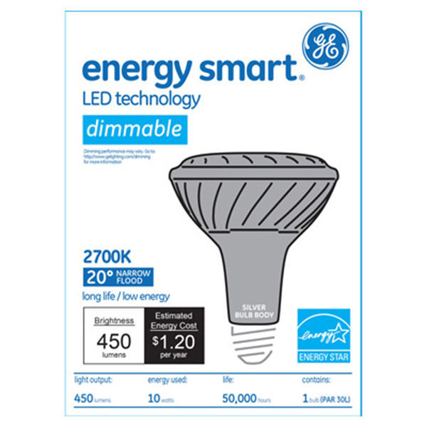 GE 61925 - Dimmable LED - 10 Watt - PAR30 - Long Neck Image