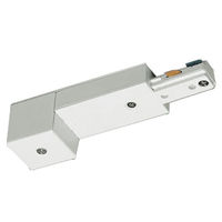Nora NT-328W - White - Live End Conduit Connector - Single Circuit - Compatible with Halo Track