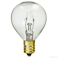 10 Watt - 1.4 in. Dia. - G11 Globe Incandescent Light Bulb - Candelabra Brass Base - 120 Volt - Sunlite 01610SU