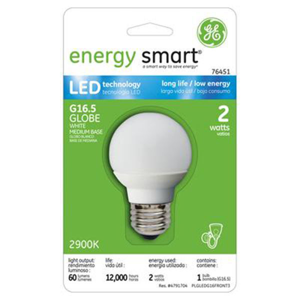 LED G16.5 Globe - 2W - 60 Lumens Image